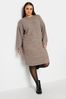 Brown Yours Curve Soft Touch Jumper Dress
