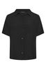 Yours Curve Black Limited Crinkle Shirt