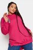 Yours Curve Pink Embellished Tie Hoodie