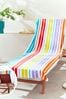 Catherine Lansfield Rainbow Stripe Sun Lounger Extra Long Beach Towel