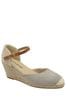 Dunlop Grey Ladies Wedge Espadrille Shoes