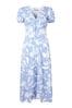 Joe Browns Blue Floral Empire Waist Midi Tea Dress