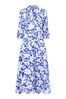 Joe Browns Blue Petite Floral Tie Waist Shirt Dress