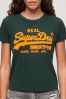 Superdry Green Neon Graphic Fitted T-Shirt