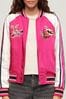 Superdry Pink Suikajan Embroidered Bomber Jacket