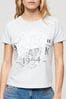 Superdry White Foil Workwear Fitted T-Shirt