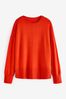 Orange Soft Touch Cosy Seam Crew Neck Jumper, Regular