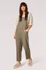 Apricot Green Linen Dungarees