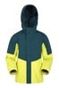 Mountain Warehouse Green Meteor Kids Waterproof, Breathable Outdoor Jacket