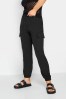 PixieGirl Petite Black Utility Crepe Cuffed Trousers