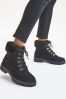 Friends Like These Lace Up Borg Collar Biker Boot