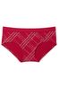 Victoria's Secret Red Laquer Logo Tartan Smooth Hipster Knickers
