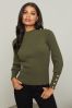 Lipsy Knitted Military Button Jumper