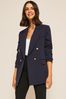 Friends Like These Navy Military Double Breasted Tailored Blazer
