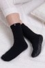 Totes Black Recycled Thermal Slipper Socks