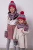 Totes Pink Girls Knitted Hat, Glove and Snood Set