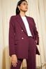 Friends Like These Burgundy Red Military Double Breasted Tailored Blazer