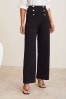 Lipsy Military Button Military Wide Leg Trouser