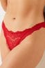 Victoria's Secret Lipstick Red Lace Thong Knickers, Thong