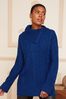 Love & Roses Cobalt Navy Blue Envelope Neck Cable Knit Jumper