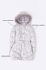Lipsy Grey Long Line Belted Padded Coat