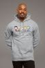 All + Every Heather Grey Peanuts The Gang Sit Down Men's Hooded Sweatshirt