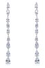 Ivory & Co Silver Paris Rhodium Crystal Long Drop Earrings