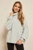 Friends Like These Grey Cosy Roll Neck Rib Jumper