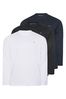 BadRhino Big & Tall Black 3 Pack Long Sleeve T-Shirts