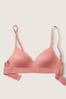 Victoria's Secret PINK French Rose Pink Non Wired Lightly Lined Smooth T-Shirt Bra, Non Wired Lightly Lined