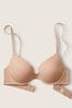 Victoria's Secret PINK Champagne Nude Smooth Push Up T-Shirt Bra