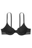 Victoria's Secret Black Print Logo Demi Lightly Lined Bra, Demi