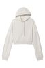 Victoria's Secret PINK Stone Grey Shine Cropped Hoodie