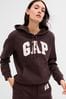 Gap Brown Pullover Fleece Logo Hoodie