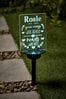 Personalised Solar Memorial Garden Sign by Loveabode