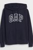 Gap Navy Blue Logo Zip Up pastello Hoodie