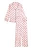 Victoria's Secret Purest Pink Logo Satin Long Pyjamas
