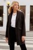 Friends Like These Black Petite Tailored Single Button Coat