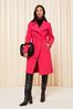 Friends Like These Pink Petite Funnel Neck Wrap Belted Trench Coat, Petite