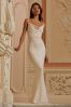 Lipsy White Tall Paige Sequin Cami Cowl Bridesmaid Dress, Tall