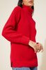 Frequently Asked Questions Red Roll Neck Jumper