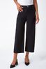 Roman Black Pocket Detail Cropped Stretch Culottes