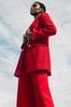 Roman Red Longline Boucle Tailored Blazer