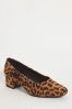 JD Williams Leopard Print Wide Fit Flexi Sole Court Shoes