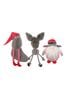 Rosewood Christmas Dog Toy Bundle Rope Donkey Santa and Gonk