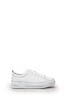 Moda In Pelle Avena Chunky Slab Sole Lace Up White Trainers