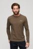 Superdry Brown Cotton Vintage Logo Embroidered Top