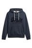 Superdry Blue Tonal Vintage Logo Hoodie