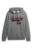 Superdry Dark Grey Athletic Script Graphic Hoodie