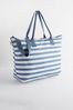 Blue Stripe Foldaway Bag